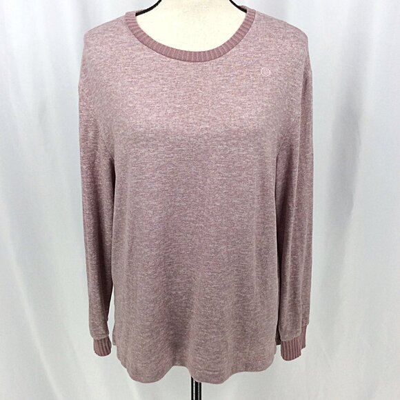 Born Top Womens Size Large Mauve Pink Long Sleeve Knit Lightweight Sweater - Picture 1 of 9
